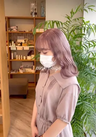 ミディアム カラー パーマ ヘアアレンジ メンズ キッズ ネイル マツエク・マツパ アイブロウ Eirデザイナーズ サロン茶屋町tomoのヘアスタイル