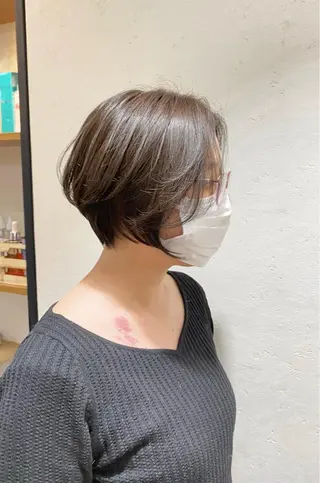 ショート カラー ショート 縮毛矯正 レイヤー🌿FUKUのヘアスタイル
