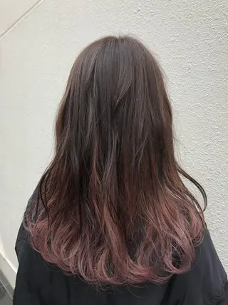 セミロング カラー パーマ ヘアアレンジ 【白髪ぼかし 専門GBG】自由が丘のヘアスタイル