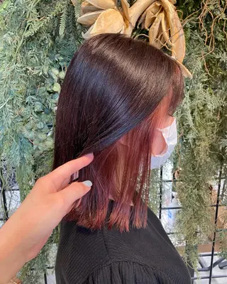 セミロング カラー ワンカールで盛れる レイヤー🎀Macoのヘアスタイル