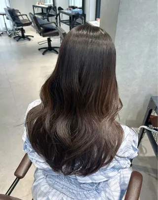 ロング カラー ninaアイドル前髪 ×透明感🎀のヘアスタイル