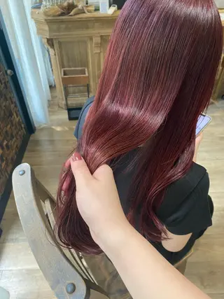 ロング カラー otoha✳︎ くすみ艶カラーのヘアスタイル