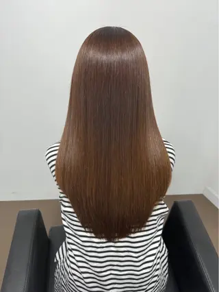 ロング パーマ 若命燿史／レイヤー 縮毛矯正/髪質改善のヘアスタイル