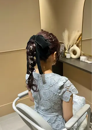 ロング カラー ヘアアレンジ 🫧tomoka 透明感カラー🫧のヘアスタイル