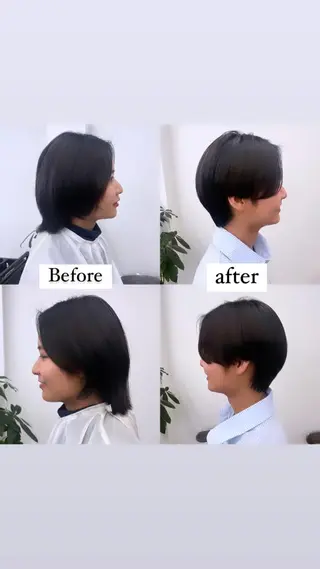 ショート カラー ヘアアレンジ メンズ HIROKO / 透明感暖色カラー🎀のヘアスタイル
