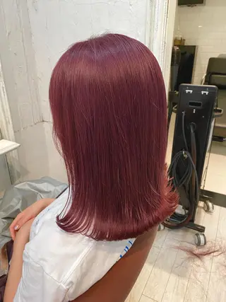 セミロング カラー ブリーチ koheiのヘアスタイル