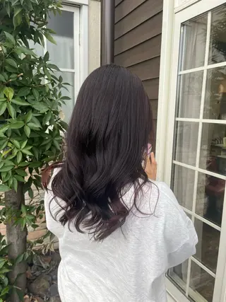 ロング カラー パーマ 野澤 優乃のヘアスタイル