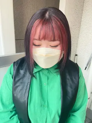 ミディアム カラー 岩谷/ブリーチ 🪽透明感カラーのヘアスタイル