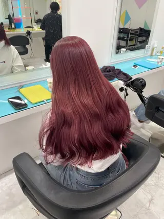 ロング カラー ヘアアレンジ えびけん/色落ちまで 可愛い♥️のヘアスタイル