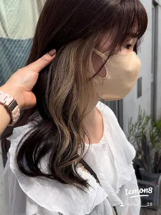 セミロング カラー 🪭risa 暖色/レイヤー🪭のヘアスタイル