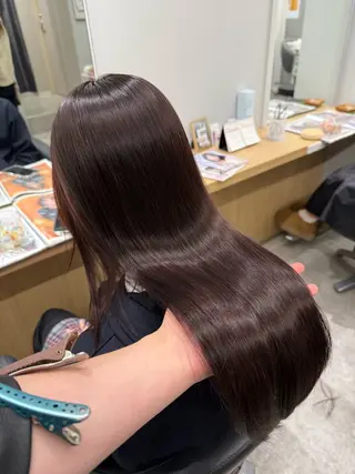 ロング カラー 巻ける髪質改善🫧ハ イライト/永田汰伊智のヘアスタイル