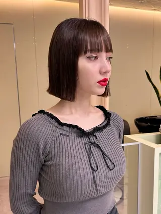 ショート ボブ/ぱつっとボブ/ 谷口 海星のヘアスタイル