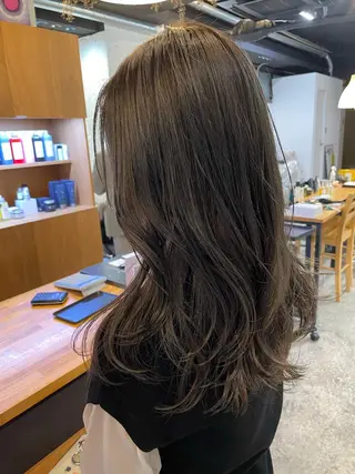 セミロング カラー 🌿レイヤーボブ/パ ーマ🌿　木梨健太のヘアスタイル