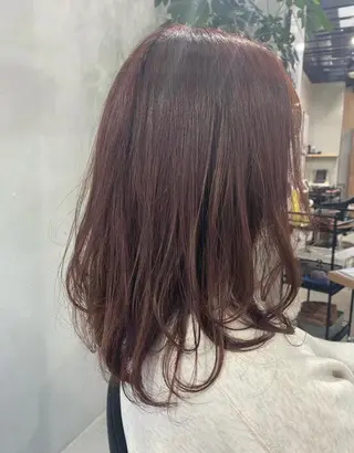 カラー 顔周りレイヤーカット ／Yumiのヘアスタイル