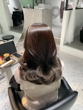 ミディアム カラー パーマ ヘアアレンジ メンズ キッズ 💖横浜ブリーチなし 💖MIHOのヘアスタイル