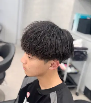 ショート カラー パーマ 福井祥太／海外風 /プードルパーマのヘアスタイル