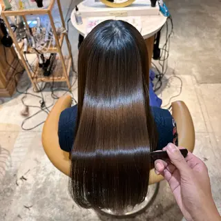セミロング 縮毛矯正/髪質改善 表参道/千田大地のヘアスタイル