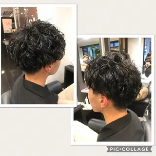 パーマ メンズ 藤本 麻衣のヘアスタイル