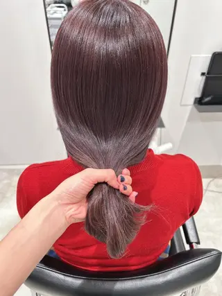 ロング カラー スキバサミを使わない カット🌼唯🌼のヘアスタイル