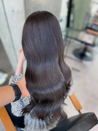 ロング カラー 髪質改善/堀江 ケアカラーtoshiのヘアスタイル