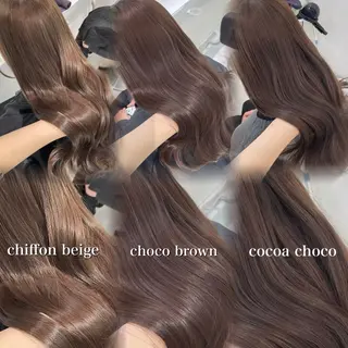 カラー 🤍ブリーチなし ブラウンhimi🤍のヘアスタイル