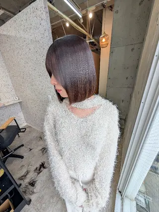 ショート パーマ 髪質改善.縮毛矯正 ×韓国ヘアyukiのヘアスタイル