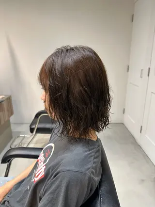 ミディアム パーマ 横浜/メンズ特化/ Farbe/田中颯斗のヘアスタイル