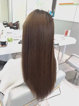 ロング パーマ ブリーチでもできる 縮毛矯正相原慎🌈のヘアスタイル