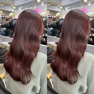 ロング カラー 髪質改善🩵縮毛矯正 代々木/木下のヘアスタイル