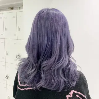 セミロング カラー Over hair_ misakiのヘアスタイル