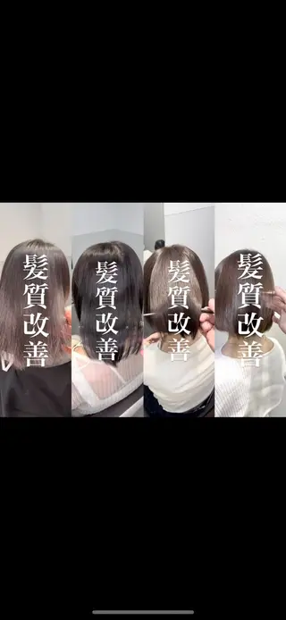 ショート カラー パーマ ヘアアレンジ メンズ 切りっぱなしヘアボブ ミディアムヘアRYOのヘアスタイル