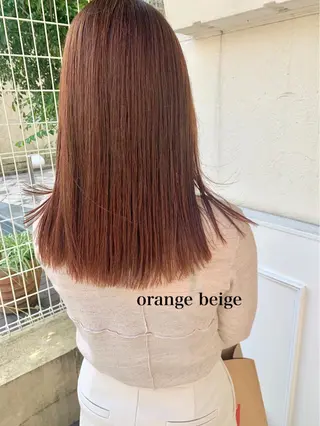 セミロング カラー 透明感カラー👑 井上美乃里のヘアスタイル