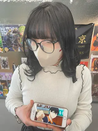 ミディアム カラー インナーカラー 推し ブリーチ  髪質改善のヘアスタイル