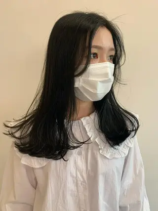 ミディアム 鈴木 まりやのヘアスタイル