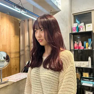 ミディアム カラー じゅわっと暖色カラー 🍊Moemiのヘアスタイル