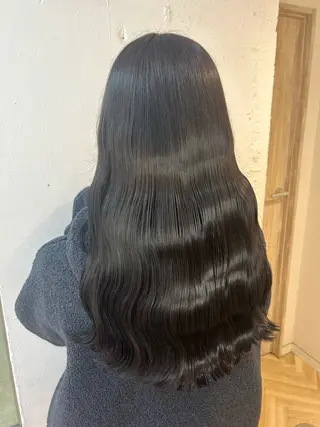 ロング カラー ♛︎ きっか ♛︎ ヘアアレンジ🩵のヘアスタイル