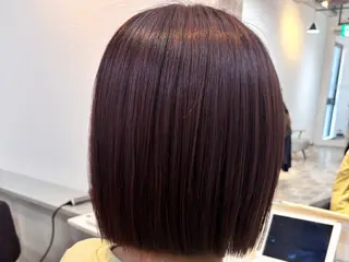 ミディアム ヘアカラー&縮毛矯正 STAR☆RIVERのヘアスタイル