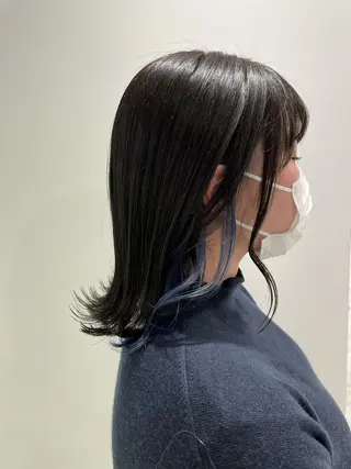 セミロング カラー 赤み消しカラー 🍀JUNKIのヘアスタイル
