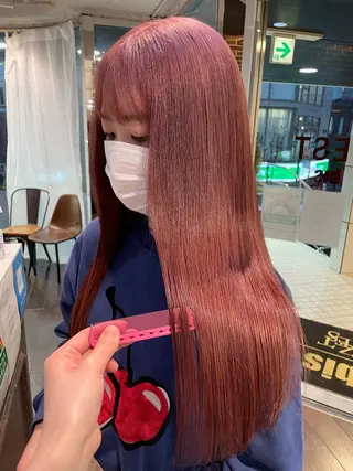 セミロング カラー aya/小顔レイヤー /柔らかカラーのヘアスタイル