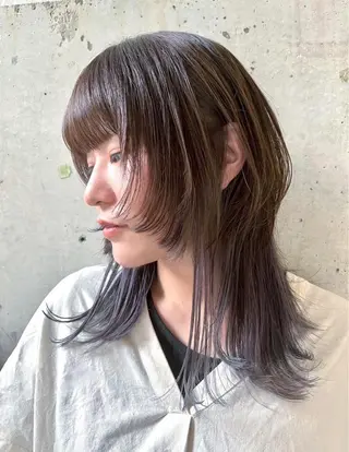 セミロング カラー 派手髪デザインカラー ヒロカのヘアスタイル