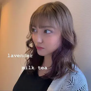 セミロング 韓国✖️網紅🖤 パーマYURIYAのヘアスタイル