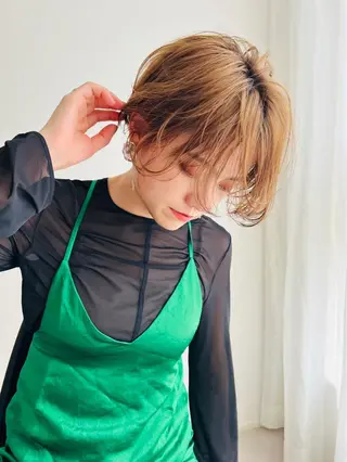 ショート ダブルカラー🤍 髪質改善／原島のヘアスタイル