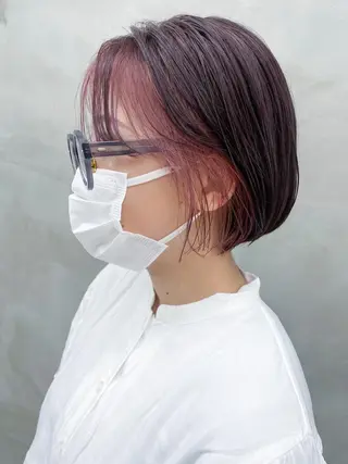 ショート カラー レイヤーカット 🪩yurikaのヘアスタイル