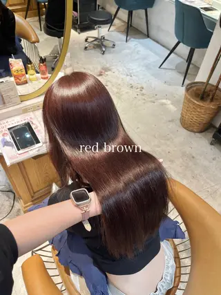 ロング カラー 髪質改善/縮毛矯正/ レイヤーカットななこのヘアスタイル
