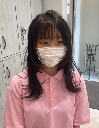 セミロング 中川 茜里のヘアスタイル