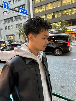 ショート パーマ メンズ 💈メンズ短髪特化 ✂︎伊藤大輝💈のヘアスタイル