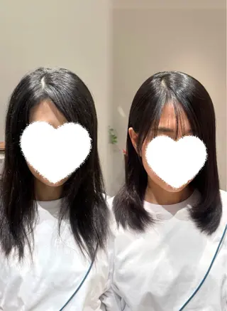 ミディアム 内田 志乃のヘアスタイル