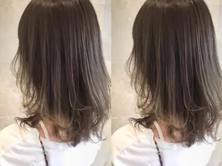 ミディアム カラー 田中 あかねのヘアスタイル