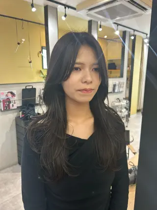 ロング カラー hub hair レイヤー/透明感のヘアスタイル