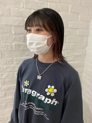 セミロング カラー 🍀透明感抜群🍀/ ハイトーンカラーのヘアスタイル